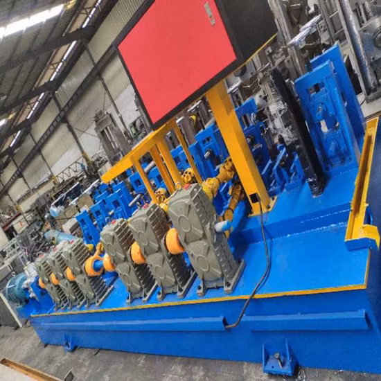Máquina formadora e de soldagem de dutos para a produção de tubos redondos Máquina para fabricar conduítes de aço
