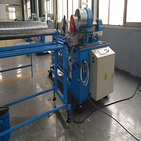 Máquina para fabricar tubos em espiral para fabricação de dutos de ar